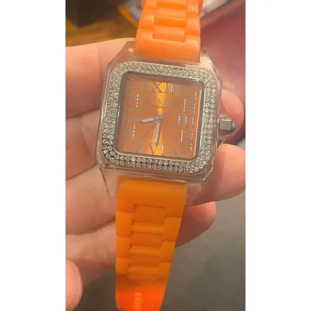 Women's 40mm TKO Watch, Clear Case, Crystal Accents